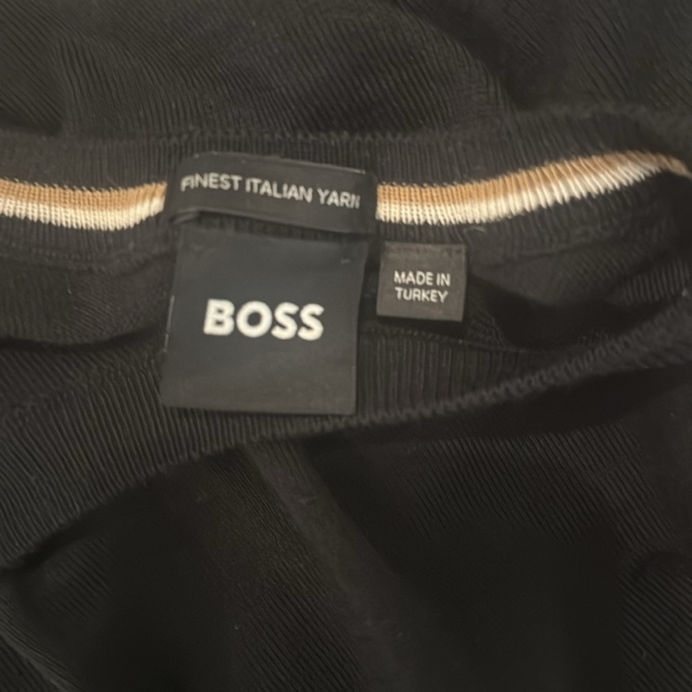 BOSS Slim Fit Black Merino Wool Crewneck Sweater - S - Picture 12 of 16